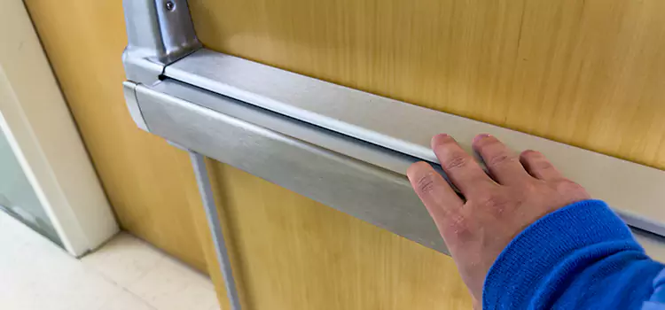 Installing a Push Bar on a Door Tanque Verde